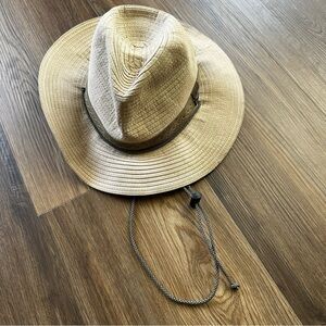 Scala Woven Western Cowgirl Hat Chin Strap Adjustable‎ Beige